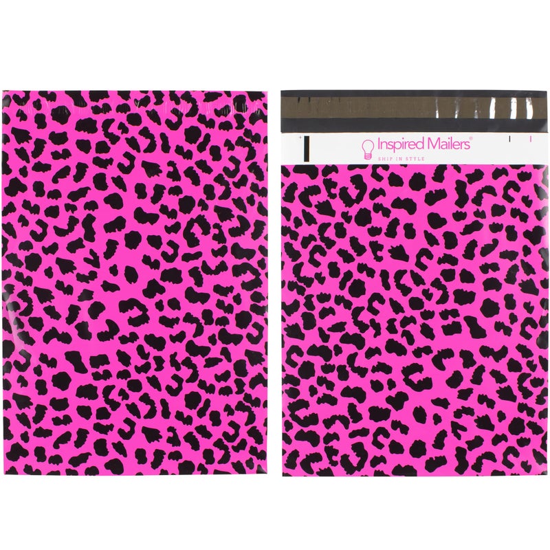 Inspired Mailers - Poly Mailers 10x13-100 Pack - Hot Pink Cheetah - Shipping Bags for Clothing - Large Mailing Envelopes - Shipping Envelopes - Mailing Bags - Package Bags - Image 3